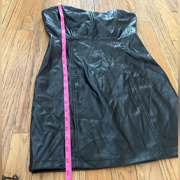 princess polly faux black leather dress size 4 - Picture 4 of 6